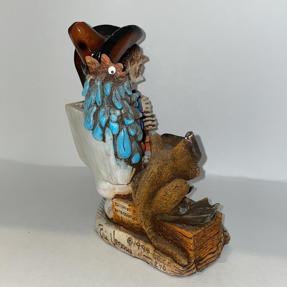 Vintage 94 Shade Tree Creations Handcrafted Cowboy Cat Plumb in Trouble Decor - Picture 8 of 11